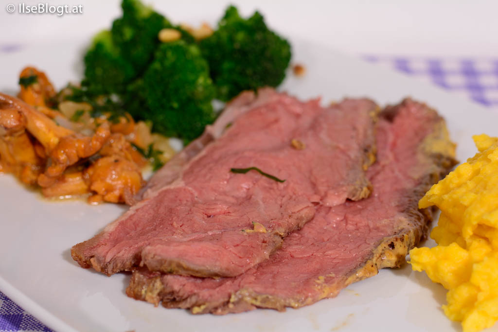 Roastbeef bei Niedrigtemperatur gegart - Ilse Blogt