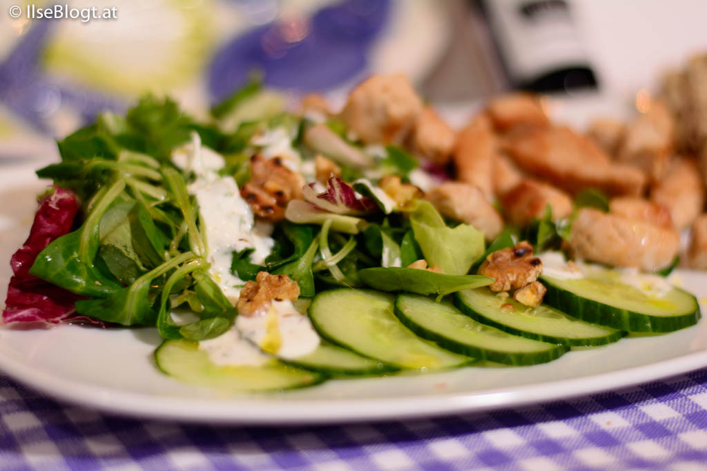 Gemischter Salat mit Putenstreifen natur - Ilse Blogt