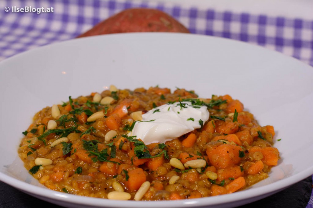 Linsen Süßkartoffel Curry - Ilse Blogt