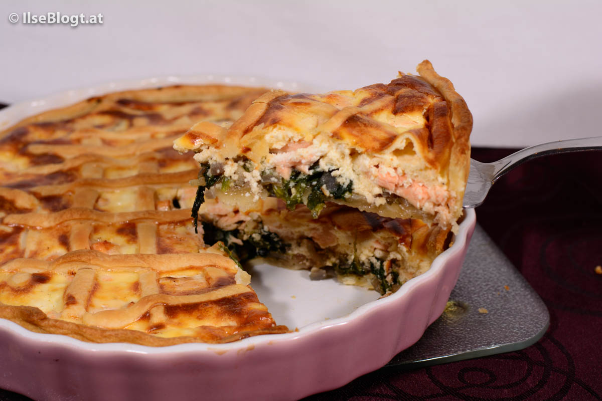 Spinat-Lachs Quiche - Ilse Blogt